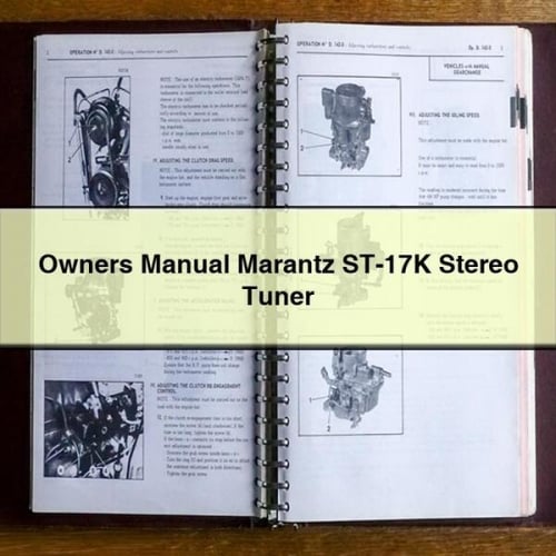 Owners Manual Marantz ST-17K Stereo Tuner