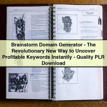 Brainstorm Domain Generator-The Revolutionary New Way to Uncover Profitable Keywords Instantly-Quality PLR