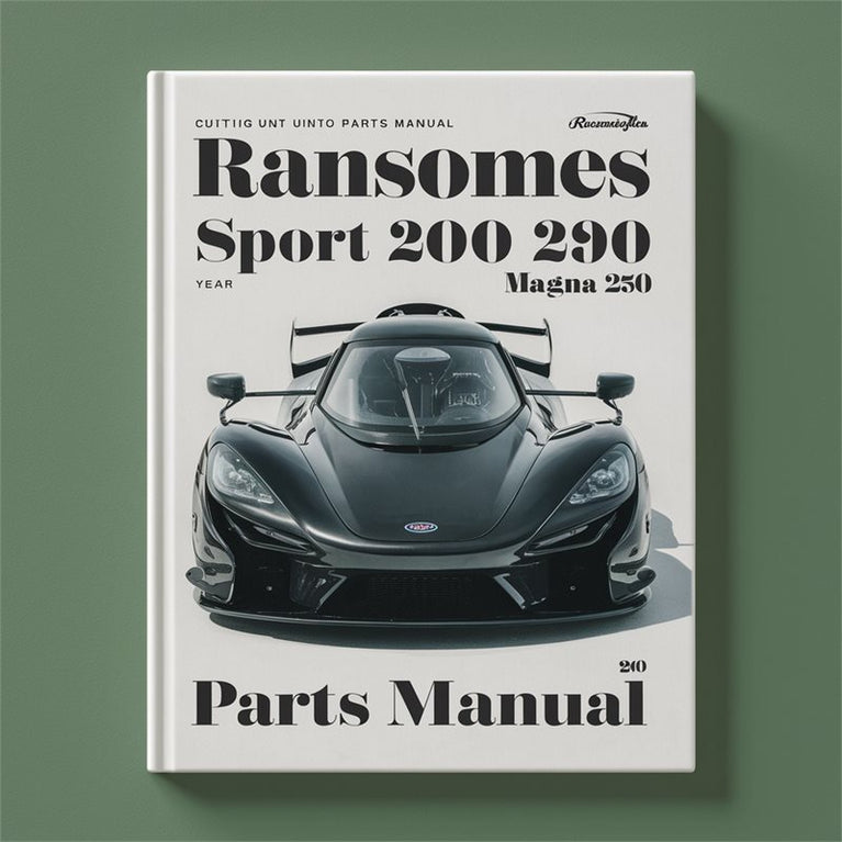 Ransomes Sport 200 Magna 250 Cutting Unit Parts Catalog PDF