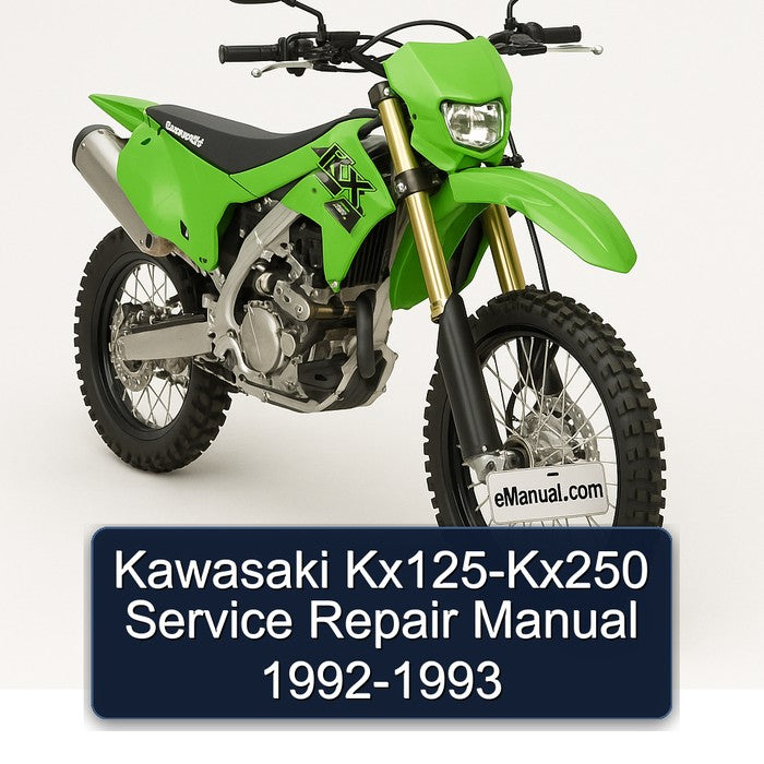 1992-1993 Kawasaki KX Series KX125-KX250 Service Repair Workshop Manual PDF
