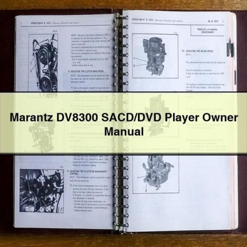 Marantz DV8300 SACD/DVD Player Owner Manual