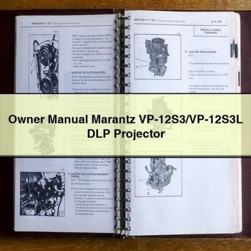 Owner Manual Marantz VP-12S3/VP-12S3L DLP Projector