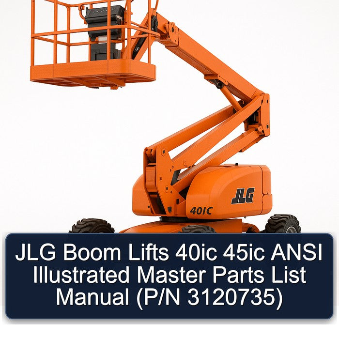 JLG Boom Lifts 40IC 45IC Ansi Illustrated Master (p/n 3120735) Parts Catalog PDF