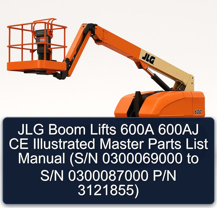 JLG Boom Lifts 600A 600AJ CE Illustrated Master (s/n 0300069000 S/n 0300087000 P/n 3121855) Parts Catalog PDF