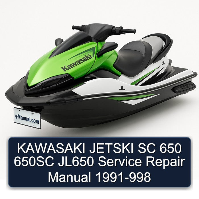 1991 Kawasaki Jetski SC 650 650SC JL650 -998 Service Repair Workshop Manual PDF