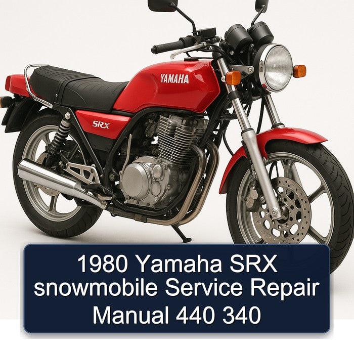 1980 Yamaha SRX Snowmobile 440 340 Service Repair Workshop Manual PDF