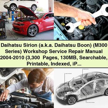 Daihatsu Sirion (a.k.a. Daihatsu Boon) (M300 Series) Workshop Service Repair Manual 2004-2010 (3 300+ Pages 130MB Searchable  Indexed iPad-ready)