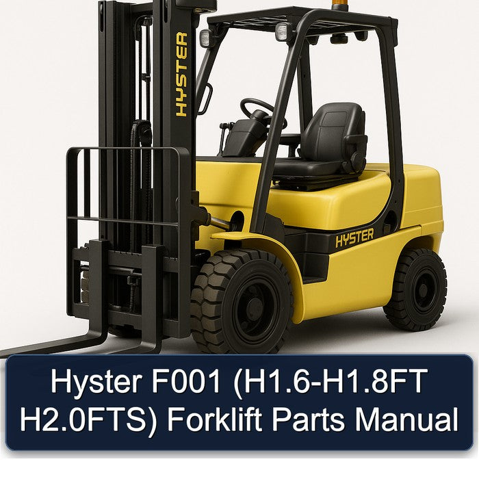 Hyster F001 (h1.6-h1.8ft H2.0fts) Forklift H1.6 H2.0FTS Parts Catalog PDF