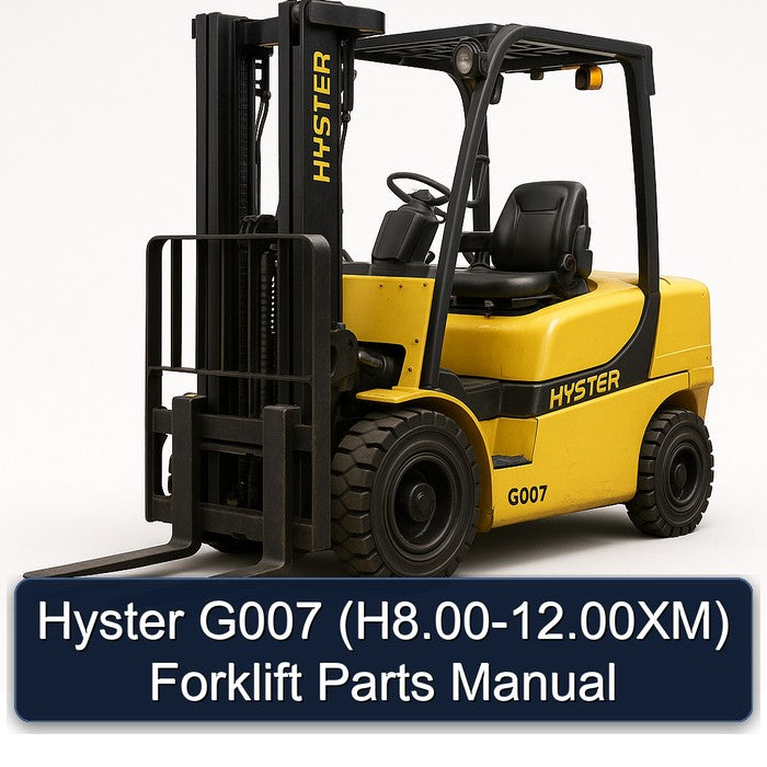 2000-2012 Hyster G007 (h8. .00xm) Forklift H8.00 12.00XM Parts Catalog PDF