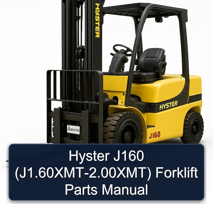 Hyster J160 (j1.60xmt-2.00xmt) Forklift J1.60XMT 2.00XMT Parts Catalog PDF