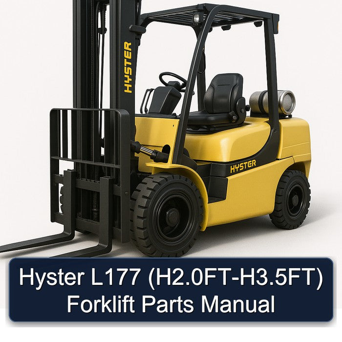 Hyster L177 (h2.0ft-h3.5ft) Forklift H2.0FT H3.5FT Parts Catalog PDF
