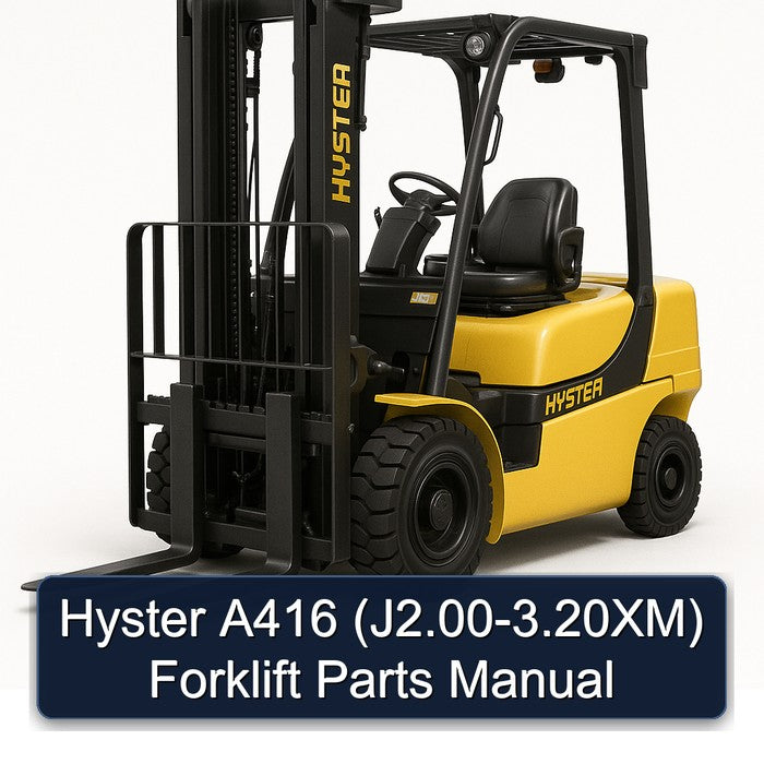 Hyster A416 (j2.00-3.20xm) Forklift J2.00 3.20XM Parts Catalog PDF