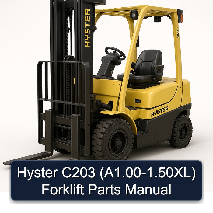 Hyster C203 (a1.00-1.50xl) Forklift A1.00 1.50XL Parts Catalog PDF