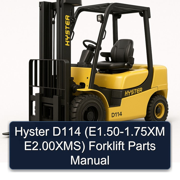 Hyster D114 (e1.50-1.75xm E2.00xms) Forklift E1.50 E2.00XMS Parts Catalog PDF