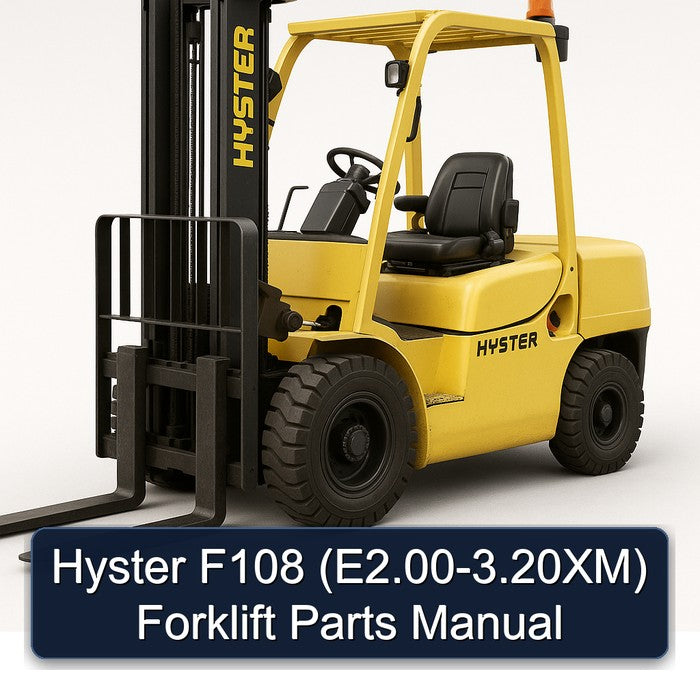 Hyster F108 (e2.00-3.20xm) Forklift E2.00 3.20XM Parts Catalog PDF
