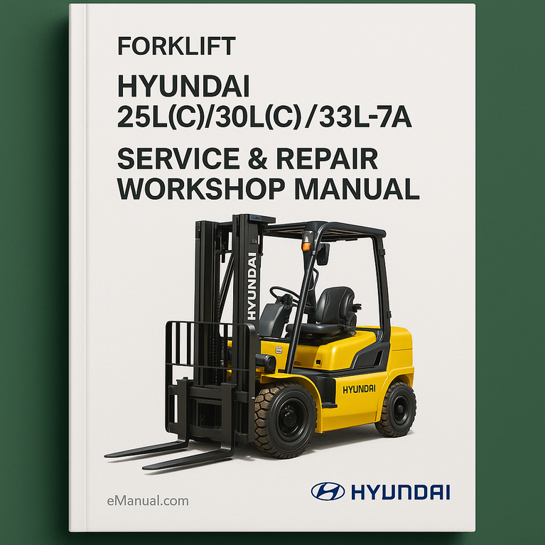 Hyundai 25L(C)/30L(C)/33L-7A Forklift Service Repair Workshop Manual