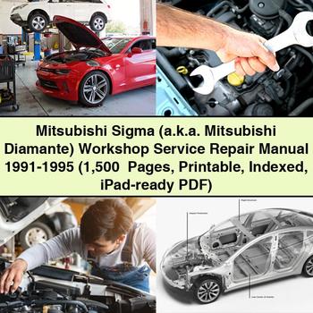 Manual de Servicio y Reparación del Taller Mitsubishi Sigma (también conocido como Mitsubishi Diamante) 1991-1995 (1 500+ Páginas Indexadas, listo para iPad)