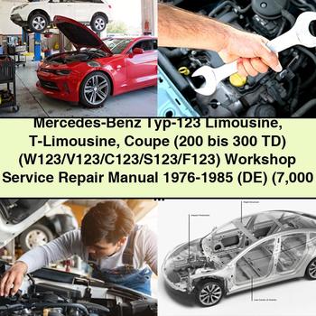 Mercedes-Benz Typ-123 Limousine T-Limousine Coupe (200 bis 300 TD) (W123/V123/C123/S123/F123) Workshop Service Repair Manual 1976-1985 (DE)