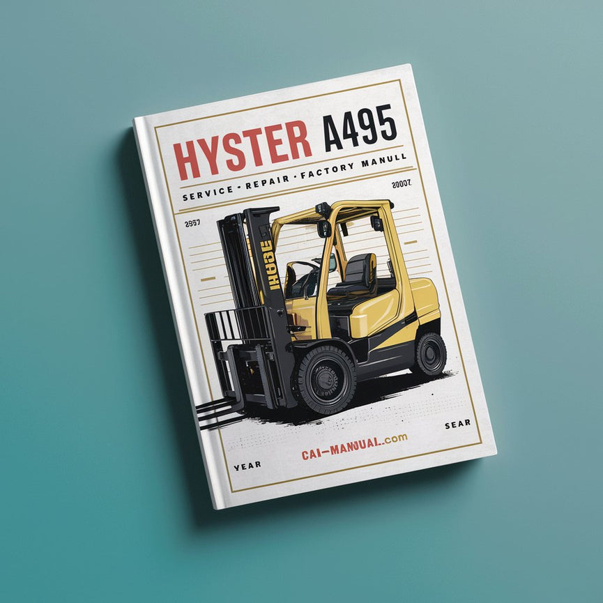 Hyster A495 (W20ZA W25ZA) Manual de fábrica de reparación de servicio de montacargas Descargar PDF