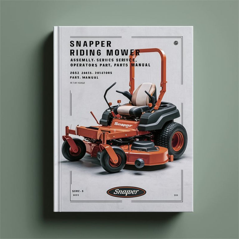 Snapper Riding Mower Series 5 Assembly Operators Parts 2652 2652S 2681 2681S 3081 3081S Catalog PDF
