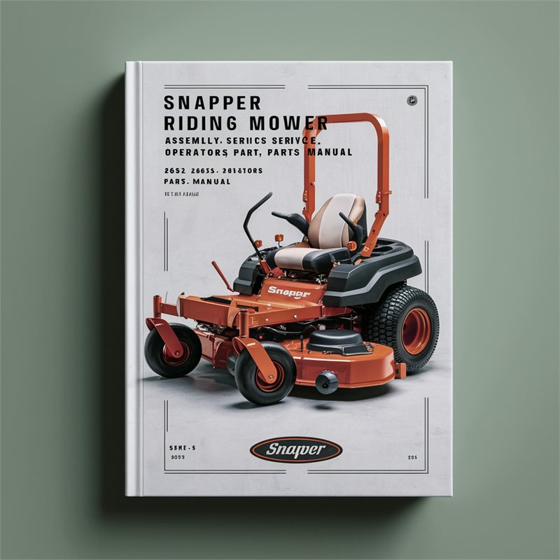 Snapper Riding Mower Series 5 Assembly Operators Parts 2652 2652S 2681 2681S 3081 3081S Catalog PDF