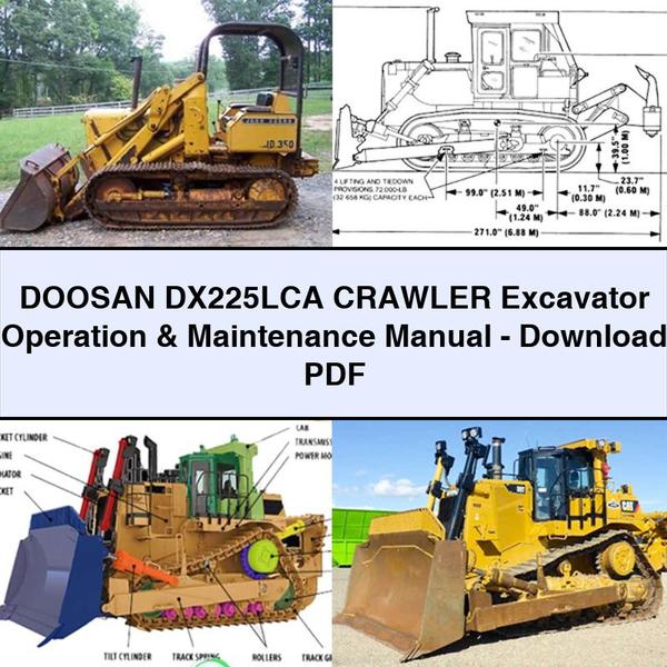 Doosan DX225LCA Crawler Excavator Operation Maintenance Service Repair Workshop Manual PDF
