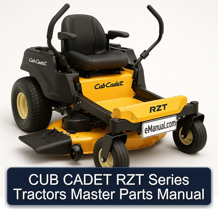 CUB Cadet RZT Series Tractors Master Parts Catalog PDF
