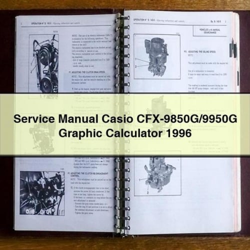 Service Repair Manual Casio CFX-9850G/9950G Graphic Calculator 1996