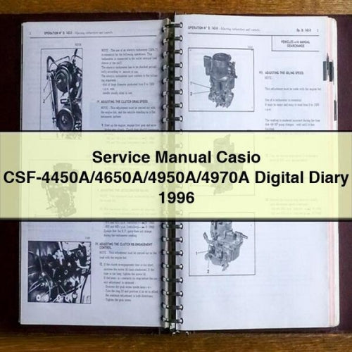 Service Repair Manual Casio CSF-4450A/4650A/4950A/4970A Digital Diary 1996