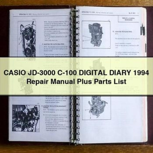 Casio JD-3000 C-100 Digital Diary 1994 Repair Manual Plus Parts List