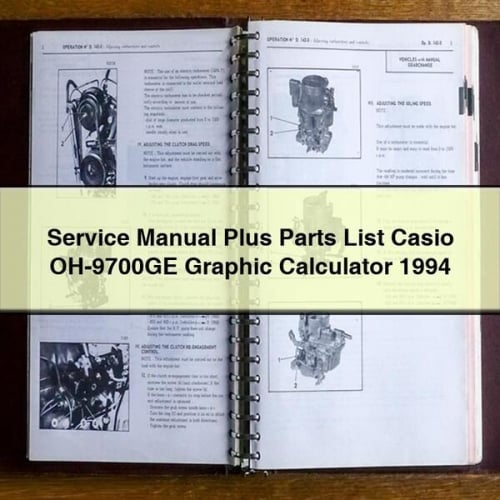 Service Repair Manual Plus Parts List Casio OH-9700GE Graphic Calculator 1994