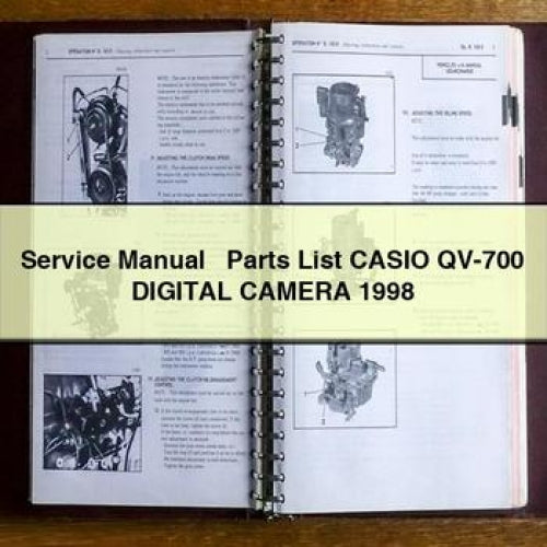 Service Repair Manual + Parts List Casio QV-700 Digital CAMERA 1998