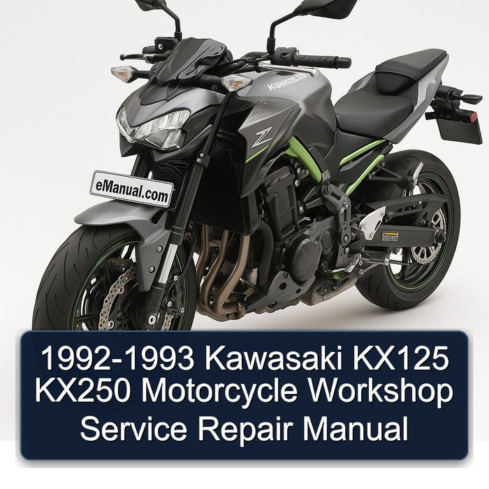 1992-1993 Kawasaki KX Series KX125 KX250 Motorcycle Service Repair Workshop Manual PDF