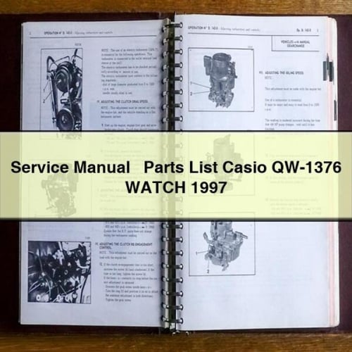 Service Repair Manual + Parts List Casio QW-1376 WATCH 1997