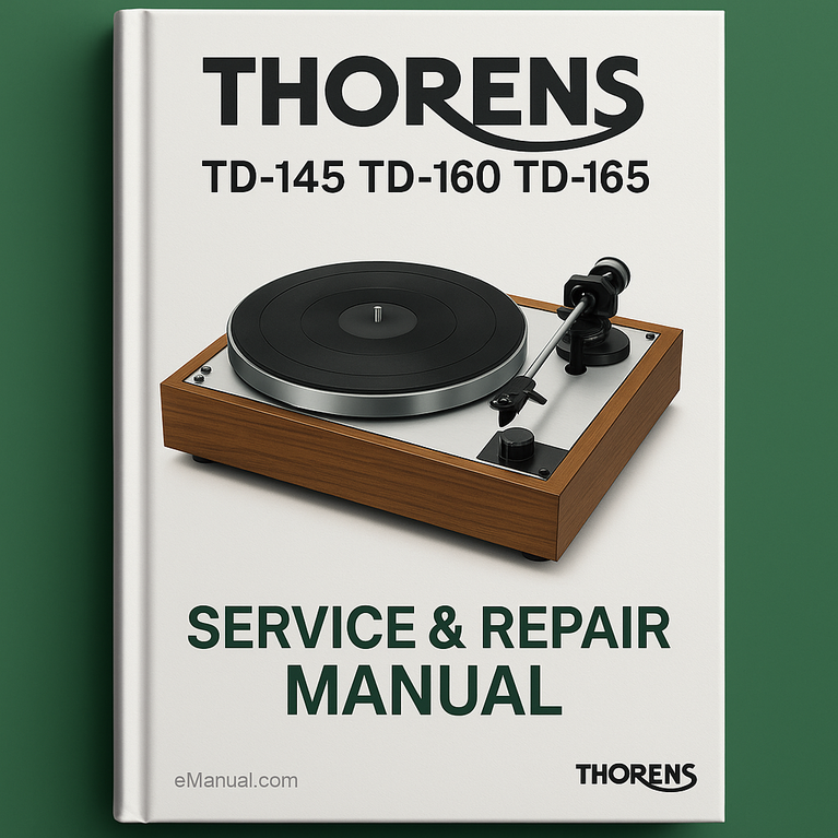 Thorens TD-145 TD-160 TD-165 Service Repair Manual