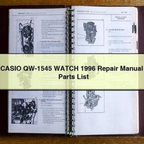 CASIO QW-1545 WATCH 1996 Repair Manual + Parts List PDF Download