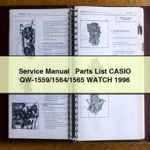 Service Repair Manual + Parts List Casio QW-1559/1564/1565 WATCH 1996