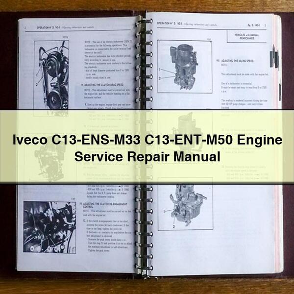 Iveco C13-ens-m33 C13-ent-m50 Engine Service Repair Workshop Manual PDF