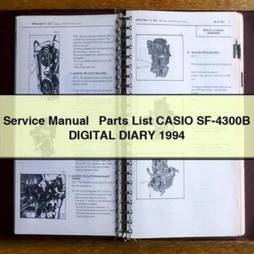 Service Repair Manual + Parts List Casio SF-4300B Digital Diary 1994