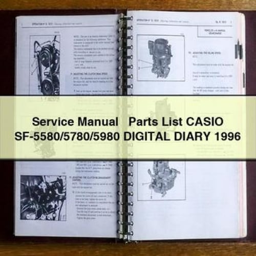 Service Repair Manual + Parts List Casio SF-5580/5780/5980 Digital Diary 1996