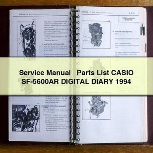 Service Repair Manual + Parts List Casio SF-5600AR Digital Diary 1994