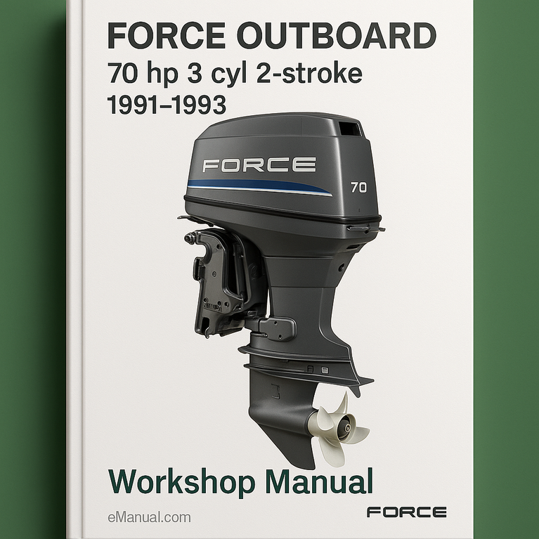 Force Outboard 70 hp 70hp 3 cyl 2-stroke 1991-1993