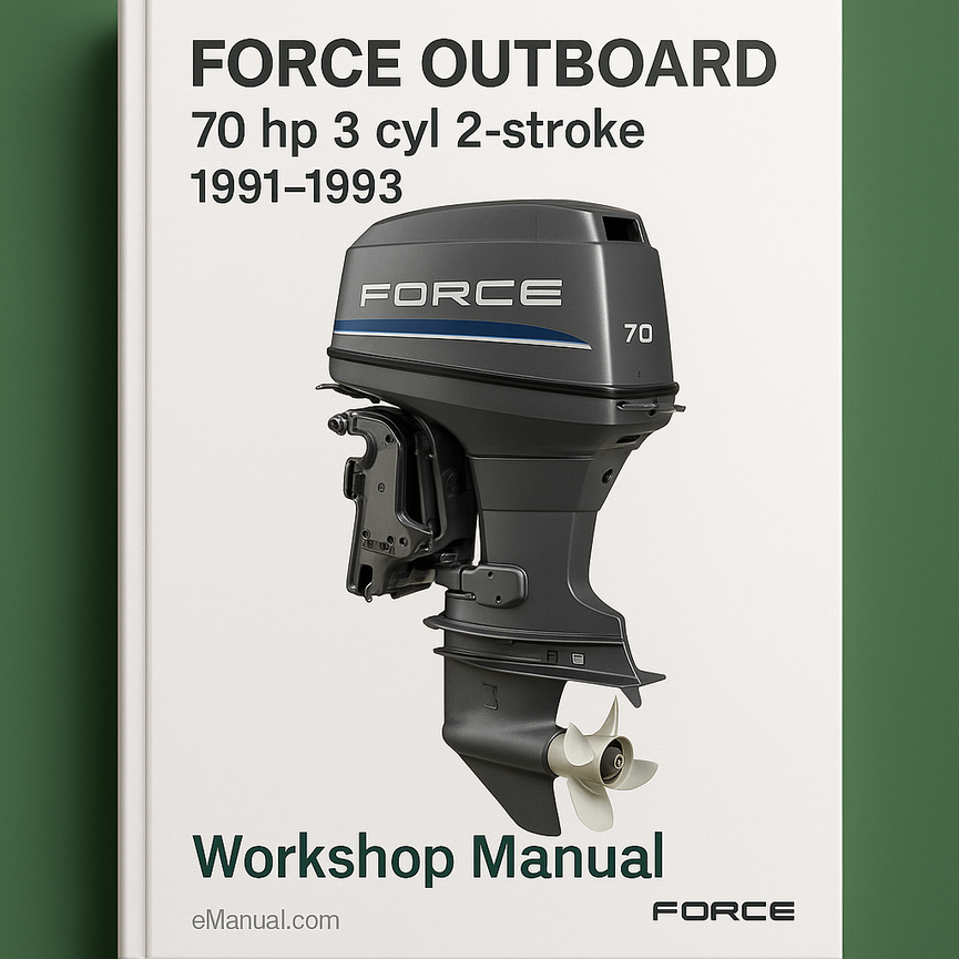 Force Outboard 70 hp 70hp 3 cyl 2-stroke 1991-1993