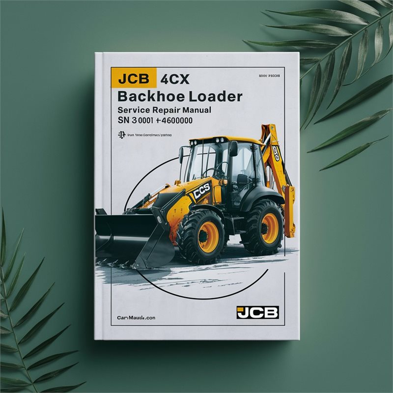 JCB 3CX 4CX Backhoe Loader Sn 400001 4600000 Service Repair Workshop Manual PDF