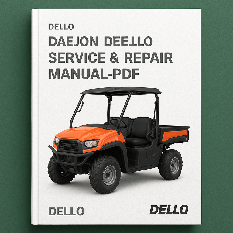 Daedong Kioti MECHRON 2200 UTV Service Repair Manual-PDF