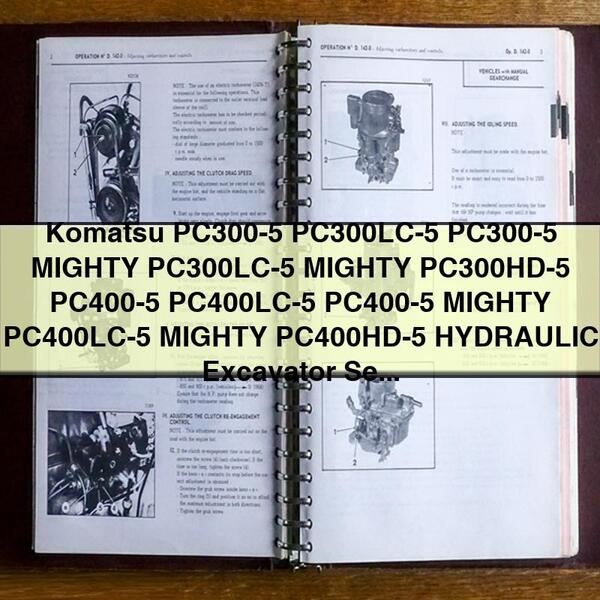 Komatsu PC300-5 PC300LC-5 PC300-5 MIGHTY PC300LC-5 MIGHTY PC300HD-5 PC400-5 PC400LC-5 PC400-5 MIGHTY PC400LC-5 MIGHTY PC400HD-5 HYDRAULIC Excavator Service Repair Manual