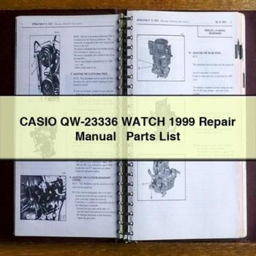 Casio QW-23336 WATCH 1999 Repair Manual + Parts List