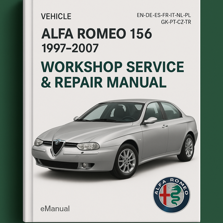 1997-2007 Alfa Romeo 156 Workshop Service Repair Manual (EN-DE-ES-FR-IT-NL-PL-GK-PT-CZ-TR) Best