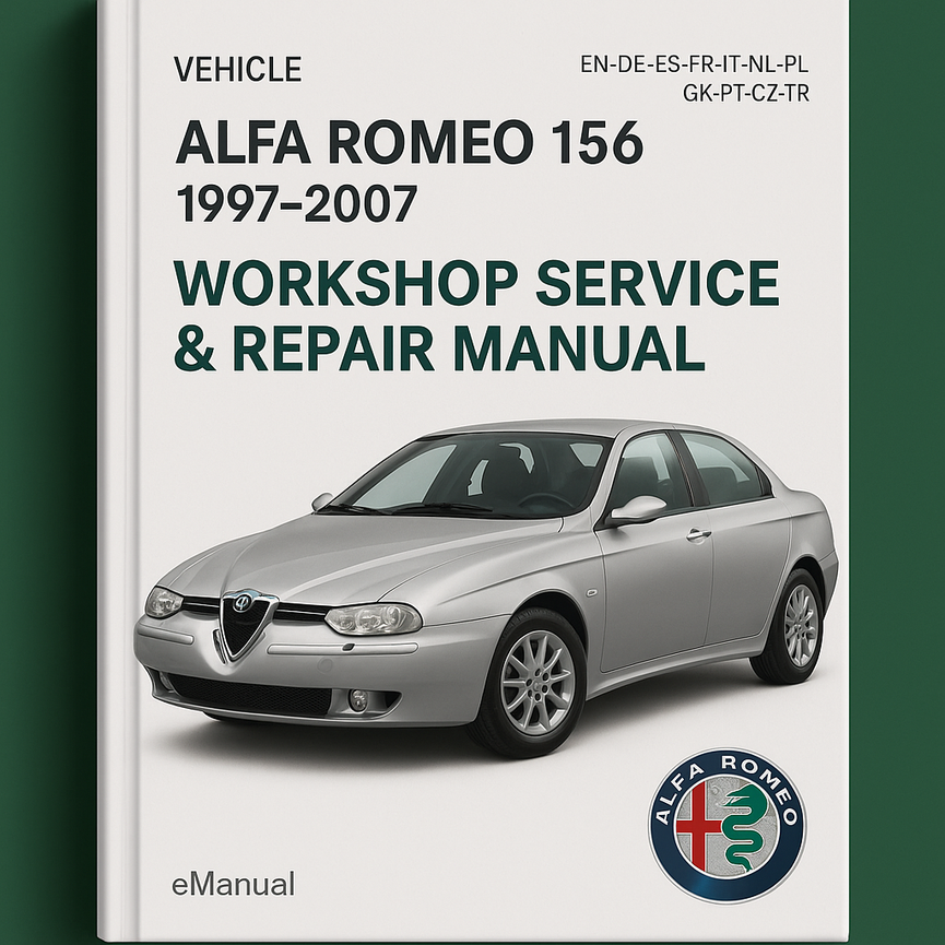1997-2007 Alfa Romeo 156 Workshop Service Repair Manual (EN-DE-ES-FR-IT-NL-PL-GK-PT-CZ-TR) Best