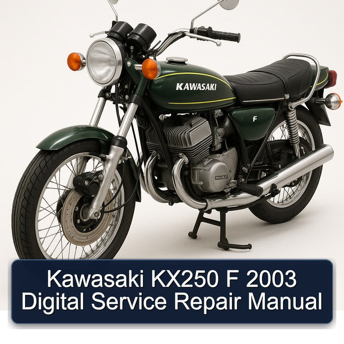 2003 Kawasaki KX Series KX250 F Digital Service Repair Workshop Manual PDF